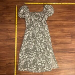 Dizzy Lizzy Sage Green Paisley Print Floral Dress